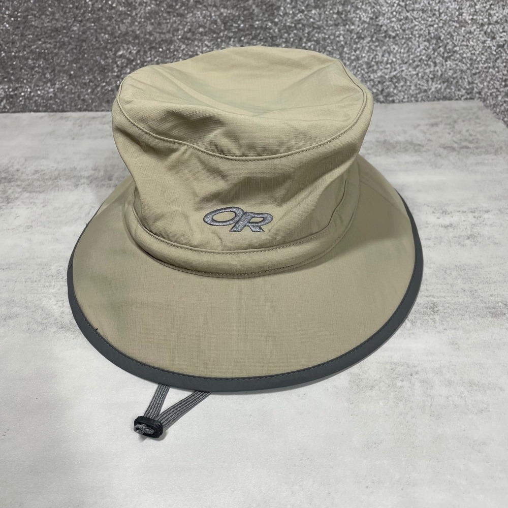 Outdoor Research Sun Hat Large Boonie Bucket Wide Brim Adjustable Hiking Tan